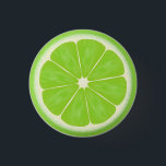 Badge Rond 2,50 Cm Tranches de fruits de citron vert<br><div class="desc">Illustration d'une tranche de citron vert. Oeuvre de Delighful-Doodles.</div>