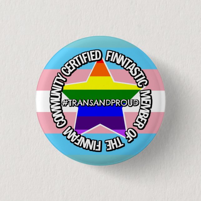 Badge Rond 2,50 Cm (Trans) Insigne certifié membre FinnFam (Devant)