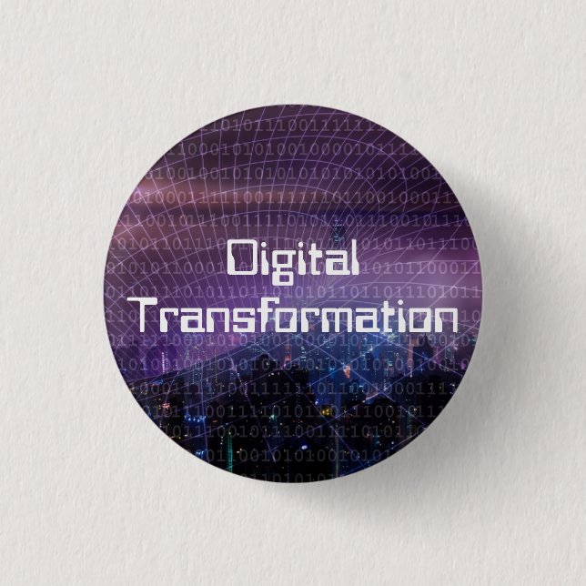 Badge Rond 2,50 Cm Transformation numérique pour les entreprises (Devant)
