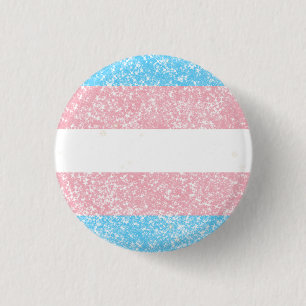 Badge Rond 2,50 Cm Transgender Pride Glitter