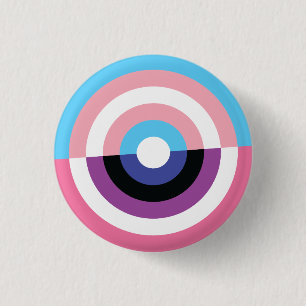 Badge Rond 2,50 Cm Transport et bouton de fierté de Genderfluid