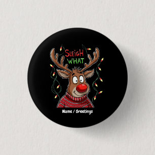 Badge Rond 2,50 Cm Travaillez Noël ?! Une prise hilarante sur Noël pe