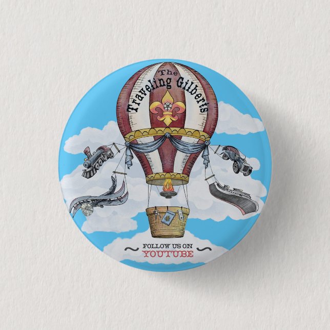 Badge Rond 2,50 Cm Traveling Gilberts Button (Devant)