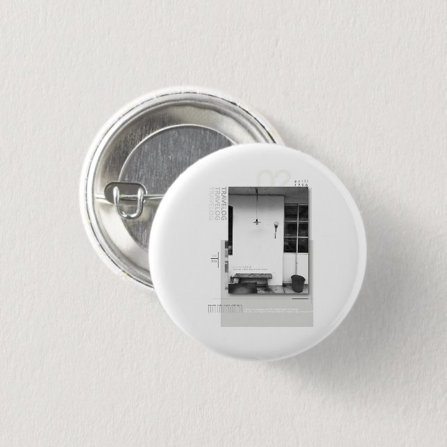 Badge Rond 2,50 Cm travelog_2 (Devant & derrière)