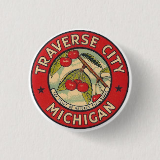 Badge Rond 2,50 Cm Traverse City, Michigan