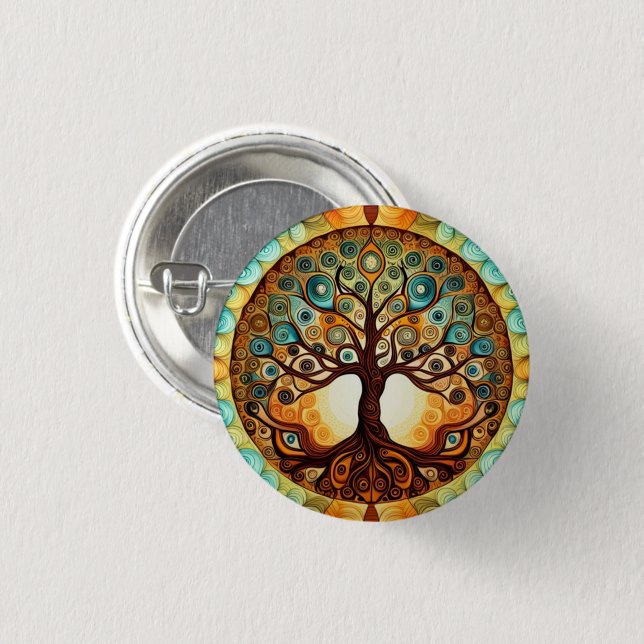 Badge Rond 2,50 Cm Tree of Life (Devant & derrière)
