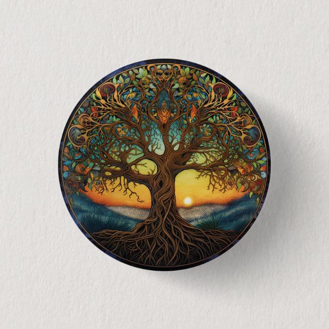 Badge Rond 2,50 Cm Tree of Life (Devant)