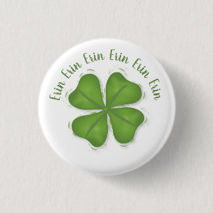 Badge Rond 2,50 Cm Trèfle à quatre feuilles