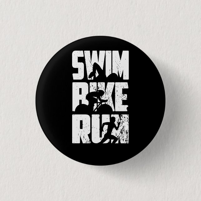 Badge Rond 2,50 Cm Triathlon (Devant)