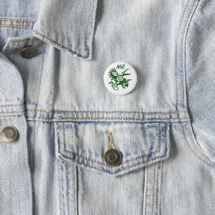 Badge Rond 2,50 Cm Tricératops Green Mister Pro