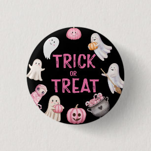 Badge Rond 2,50 Cm Trick Or Three Fête d'anniversaire Halloween Fantô