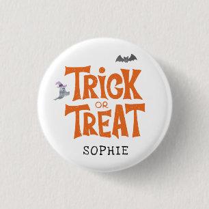 Badge Rond 2,50 Cm Trick or Treat Costume de Famille Assorti pour Hal