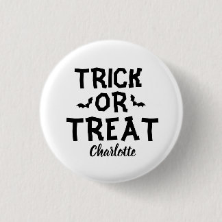 Badge Rond 2,50 Cm Trick Or Treat Halloween