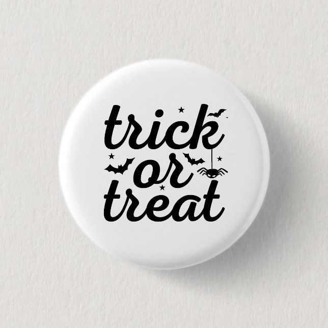 Badge Rond 2,50 Cm Trick Ou Treat Halloween (Devant)