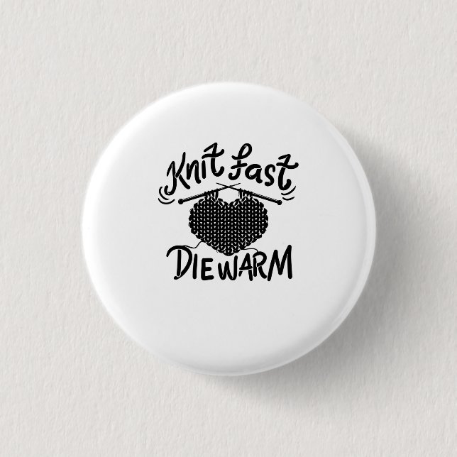 Badge Rond 2,50 Cm Tricot Funny Knitter (Devant)