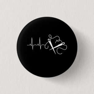 Badge Rond 2,50 Cm Tricotage - Aiguilles à tricoter Battement de coeu