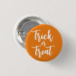 Badge Rond 2,50 Cm Tricoter ou traiter orange blanc script mignon Hal
