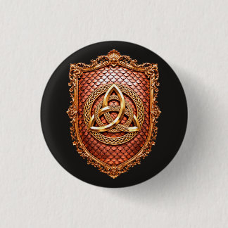 Badge Rond 2,50 Cm Triquetra Mystique Héraldique