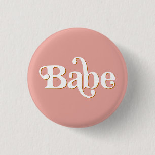 Badge Rond 2,50 Cm TRIXIE Rétro 70's La Fille de la Fête de Bachelore
