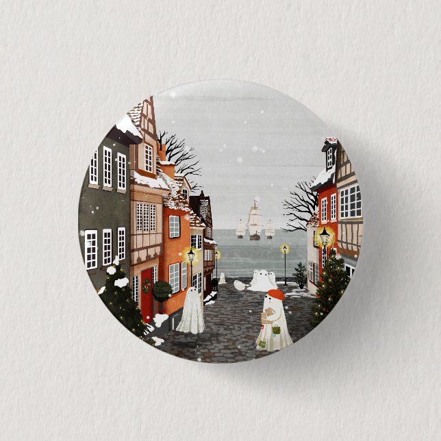 Badge Rond 2,50 Cm Trois navires (Devant)