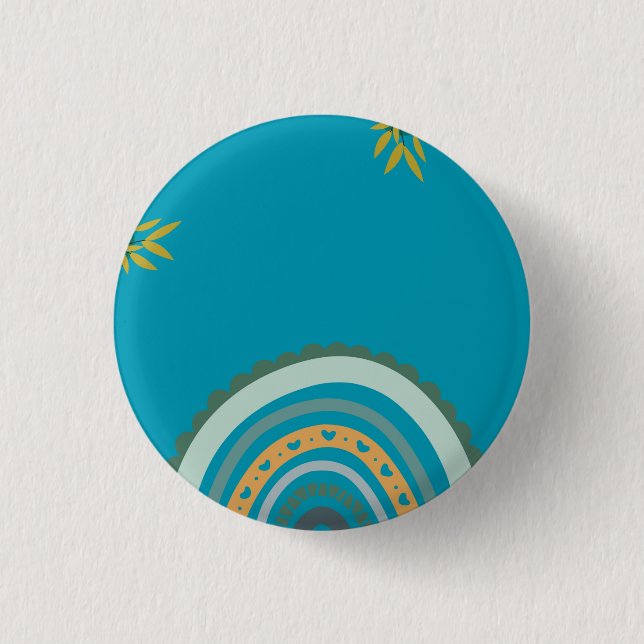 Badge Rond 2,50 Cm Tropical blue teal  (Devant)
