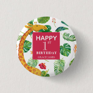 Badge Rond 2,50 Cm Tropical personnalisé moderne