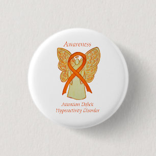 Badge Rond 2,50 Cm Trouble d'hyperactivité de déficit de l'attentio