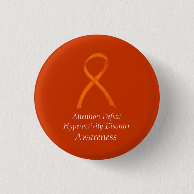 Badge Rond 2,50 Cm Trouble d'hyperactivité (TDAH) de déficit de l'att (Devant)