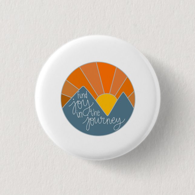 Badge Rond 2,50 Cm Trouvez la joie dans le voyage (Devant)
