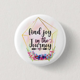 Badge Rond 2,50 Cm Trouvez La Joie Dans Le Voyage