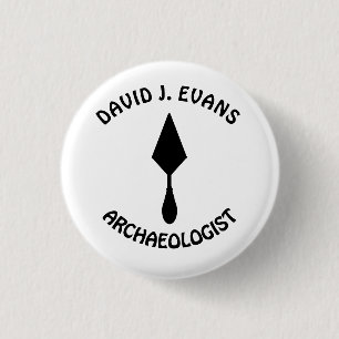 Badge Rond 2,50 Cm Trowel Minimaliste Cool Avec Votre Travail Et Votr