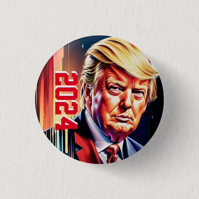 Badge Rond 2,50 Cm Trump 2024 (Devant)