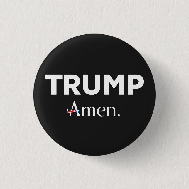 Badge Rond 2,50 Cm Trump Amen (Devant)