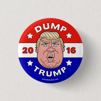 Badge Rond 2,50 Cm Trump, bouton anti-Donald Trump 2016/pin