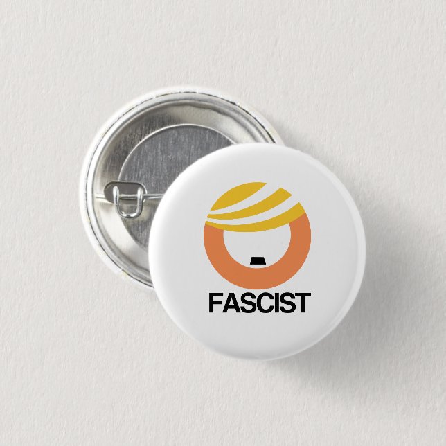 Badge Rond 2,50 Cm Trump est un fasciste (Devant & derrière)