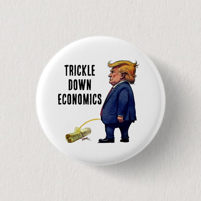 Badge Rond 2,50 Cm Trump et l'économie à la traîne (Devant)