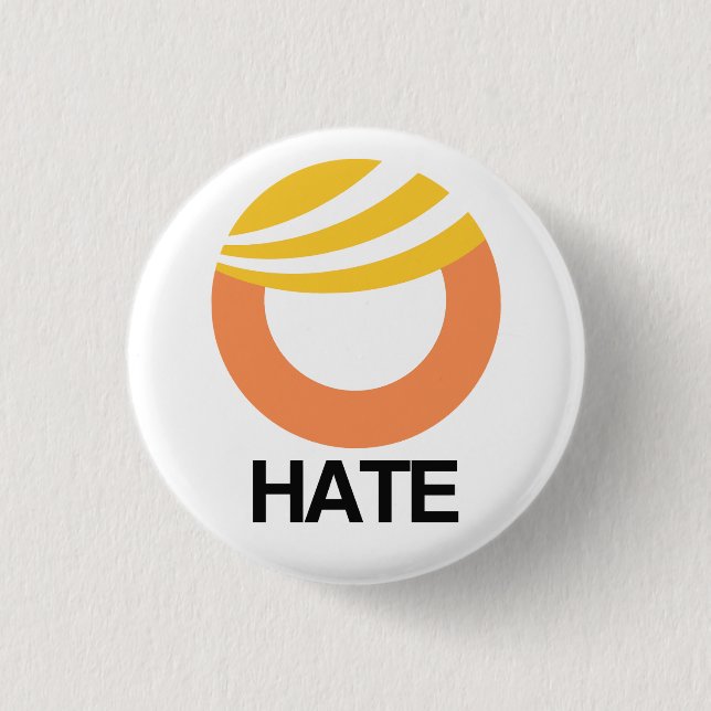 Badge Rond 2,50 Cm Trump = haine (Devant)