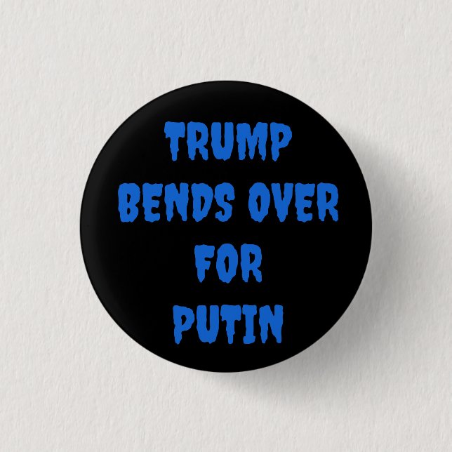 BADGE ROND 2,50 CM TRUMP SE RETROUVE POUR POUTINE (Devant)
