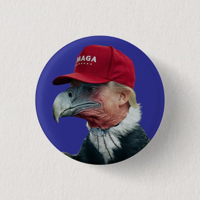 Badge Rond 2,50 Cm Trump Vulture Button (Devant)