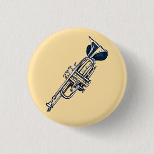 Badge Rond 2,50 Cm Trumpet