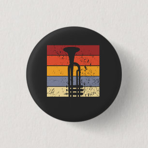 Badge Rond 2,50 Cm Trumpet Vintage