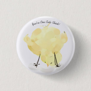 Badge Rond 2,50 Cm "Tu es une mignonne fille !" Bouton Fun