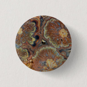 Badge Rond 2,50 Cm Tube à fleurs Onyx