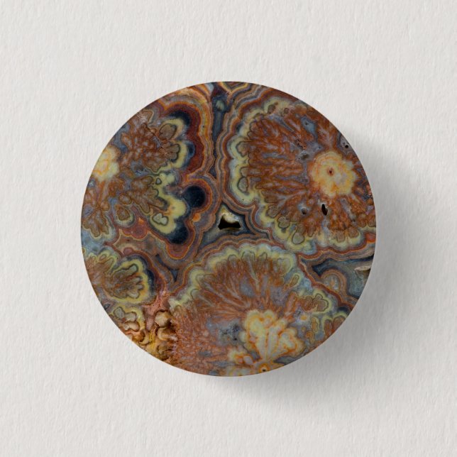 Badge Rond 2,50 Cm Tube à fleurs Onyx (Devant)