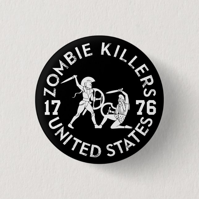 Badge Rond 2,50 Cm Tueurs 1776 de zombi (Devant)