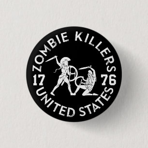 Badge Rond 2,50 Cm Tueurs 1776 de zombi
