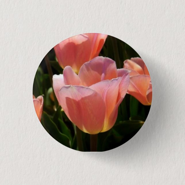 Badge Rond 2,50 Cm Tulipe rose (Devant)