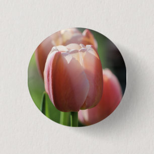 Badge Rond 2,50 Cm Tulipes roses