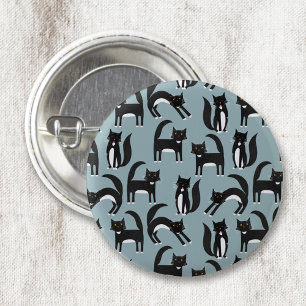 Badge Rond 2,50 Cm Tuxedo Black and White Cats