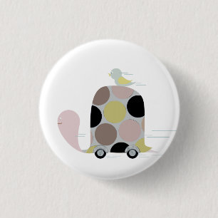 Badge Rond 2,50 Cm Tweeter sur une tortue